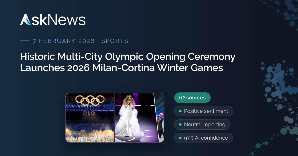 AskNews | Historic Multi-City Olympic Opening Ceremony Launches 2026 ...